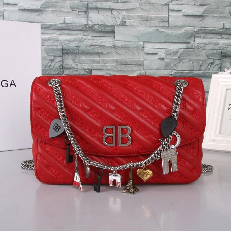 Balenciaga Bags 5169219 cowhide red letter